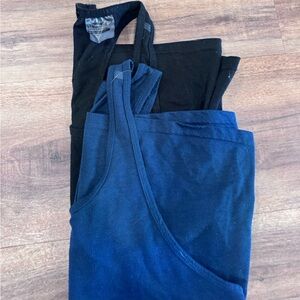 2 Gymshark Blue and Black Men's Tank Top